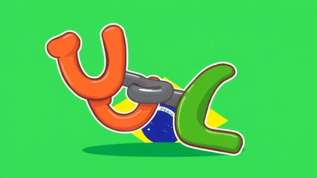 Illustration of three vowels forming a chain link, representing a tritongo, cartoon style, bold Ilustração de três vogais formando uma corrente, representando um tritongo.