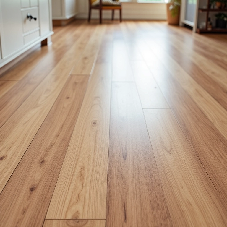 Comparativo: piso laminado antes e depois da limpeza correta.