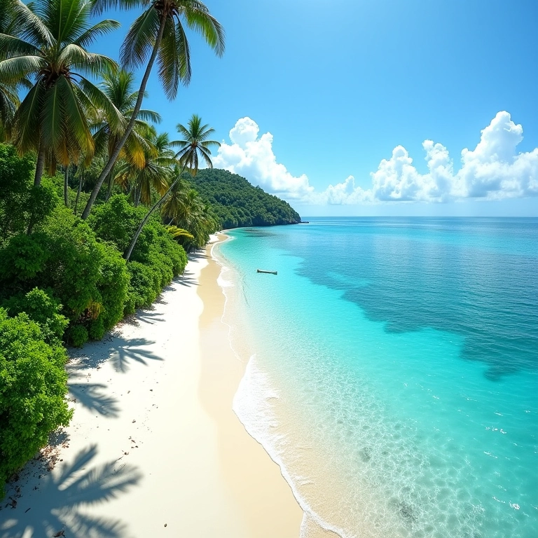 Praias: As 10 Mais Bonitas do Brasil Vista panorâmica de uma praia paradisíaca no Brasil.