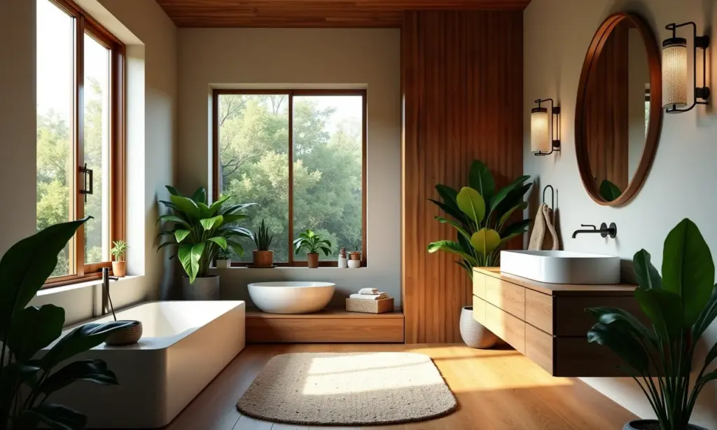 Banheiro Pequeno e Simples: 25 Ideias Para Otimizar Banheiro pequeno e bem decorado com estilo brasileiro e iluminação natural.