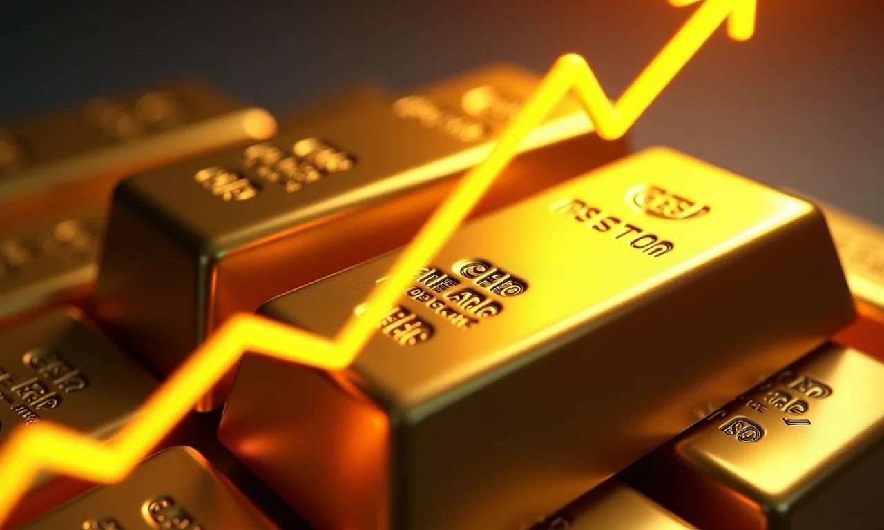 Barras de ouro protegendo contra a inflação.