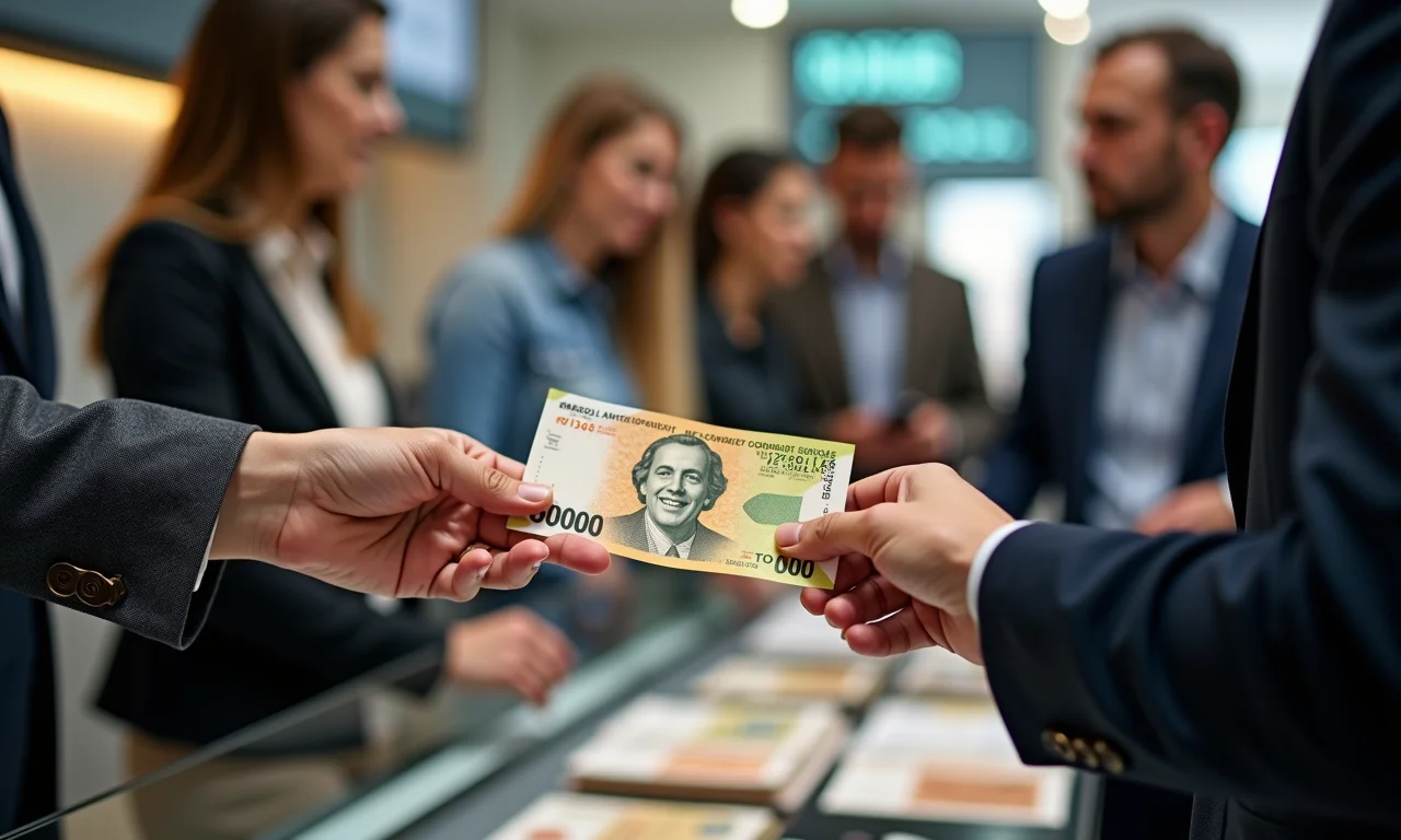 Câmbio de Reais para Liras Turcas em casa de câmbio.