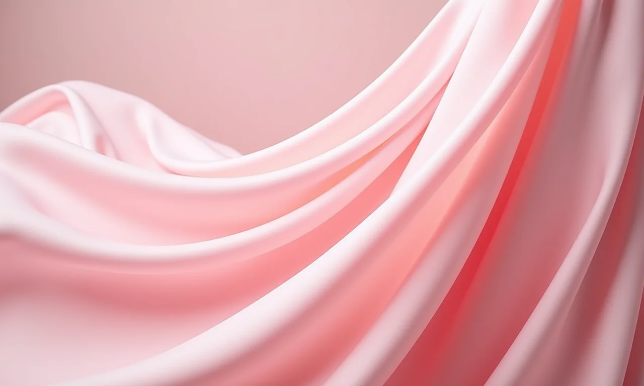 Detalhe do tecido luxuoso e fluido de um vestido de festa, mostrando seu caimento.