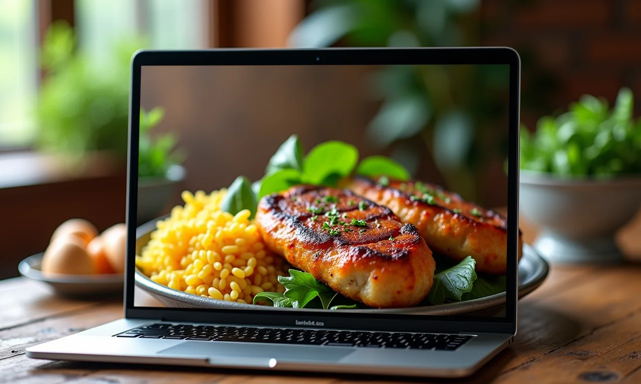 Imagens flexíveis de receitas se ajustando em diversos dispositivos.