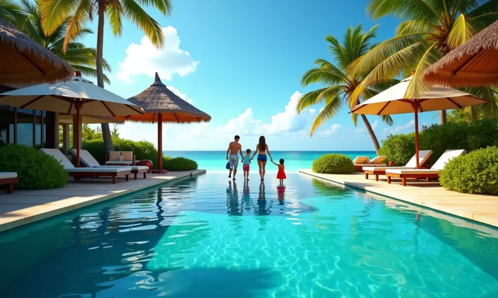 Resorts no Brasil: Os Melhores para Famílias Resort de luxo à beira-mar na Bahia, perfeito para famílias.