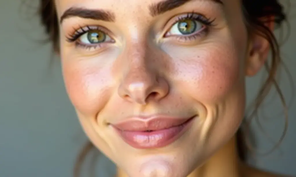 Pele Sem Cravos: O Guia de Cuidados e Dicas Rosto de mulher com pele limpa e radiante, sem cravos.