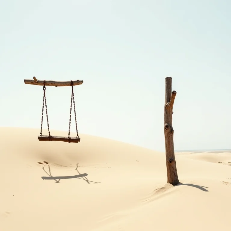 Balanço rústico nas dunas de Jericoacoara