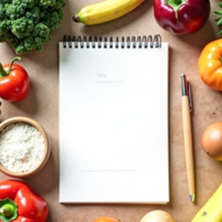 Caderno com lista de inventário semanal da despensa.