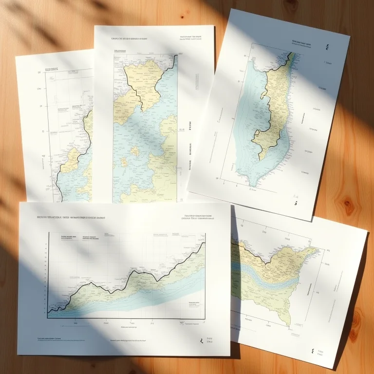 Coleção de mapas rodoviários impressos