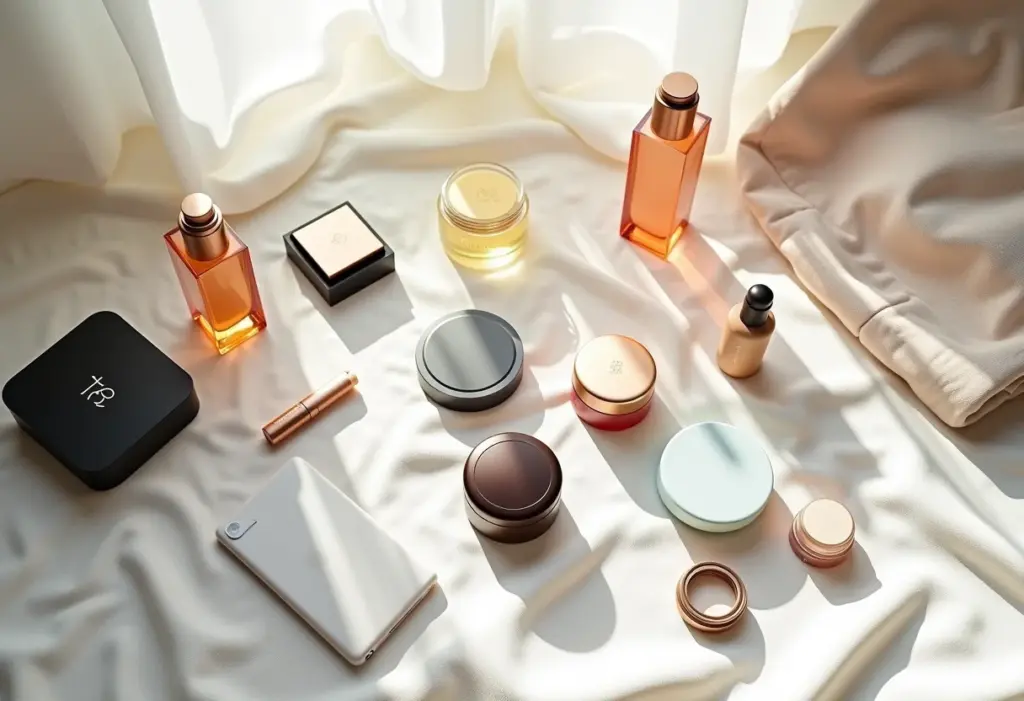 Cota de produtos importados: o que muda com as novas regras? Diversos produtos importados dispostos em uma composição minimalista.