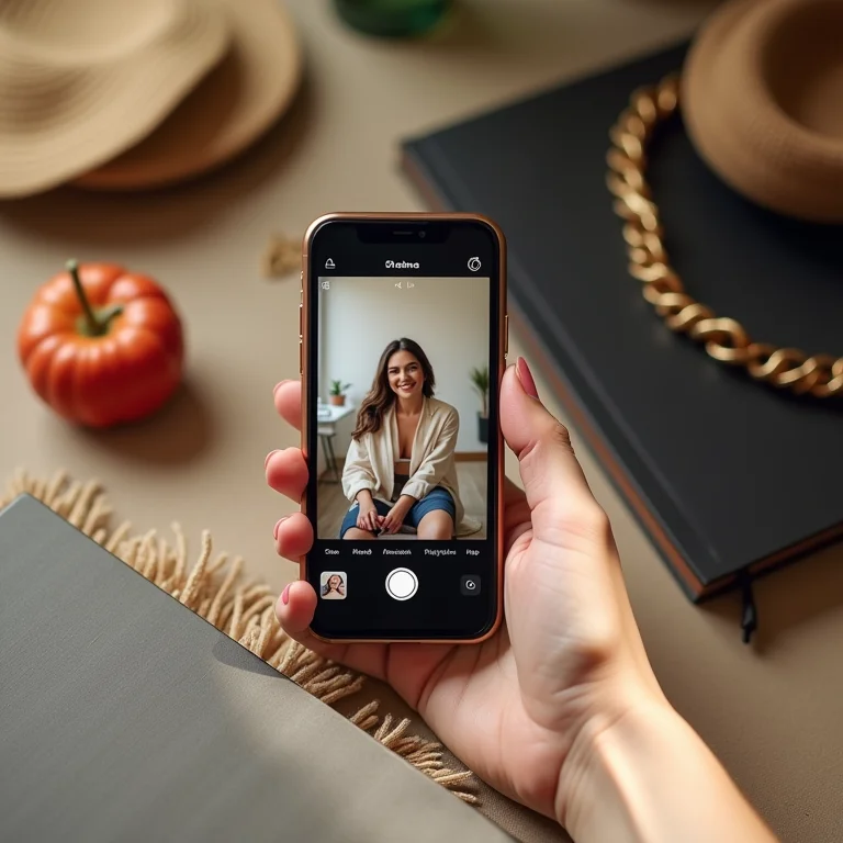 Edição de foto no celular com acessórios
