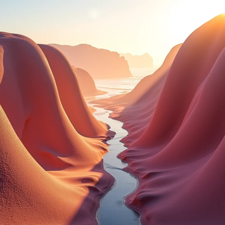 Falésias coloridas de Canoa Quebrada ao amanhecer