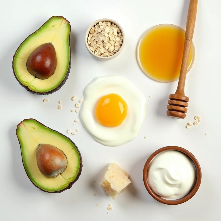 Ingredientes naturais para máscaras faciais caseiras