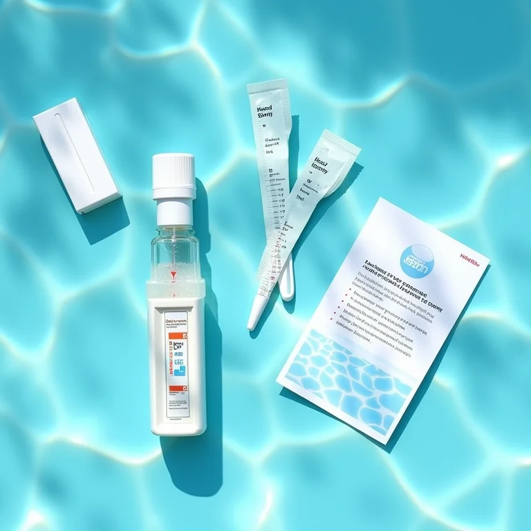 Kit de teste de água e guia de manutenção para piscina sempre limpa