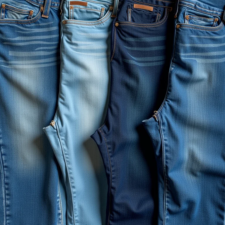 Lavagens e cores de macacão jeans