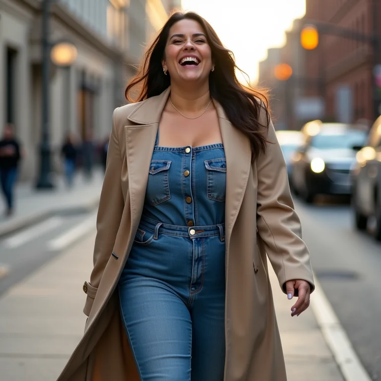 Macacão jeans com terceira peça alongadora