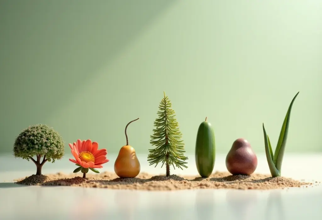 Miniaturas representando sete maravilhas naturais