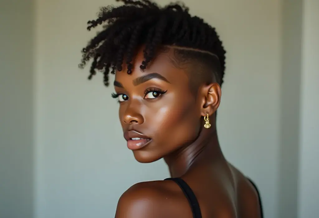 Undercut Masculino: o corte ideal para cada tipo de rosto Mulher negra com undercut moderno