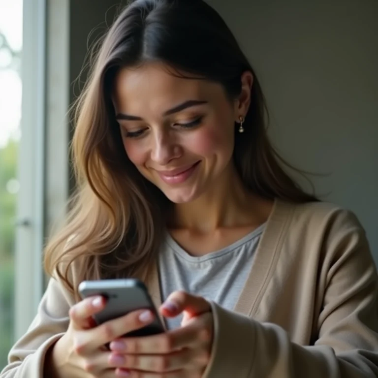 Mulher plus size reconectando ao wi-fi no celular