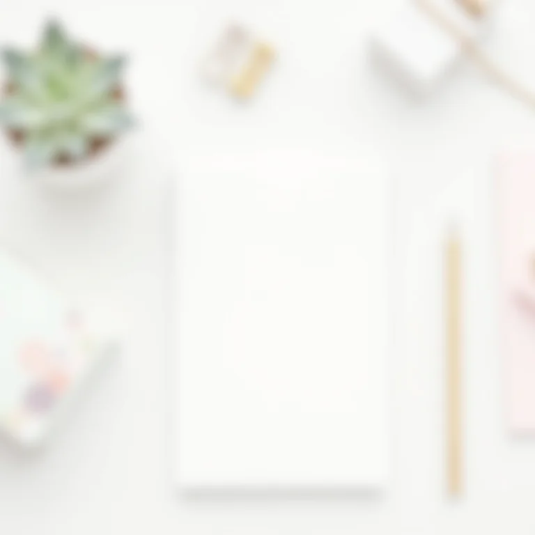 Organização de materiais de escritório para definir objetivo profissional.