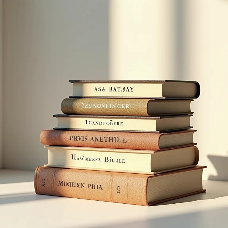 Pilha de livros clássicos representando autores relevantes