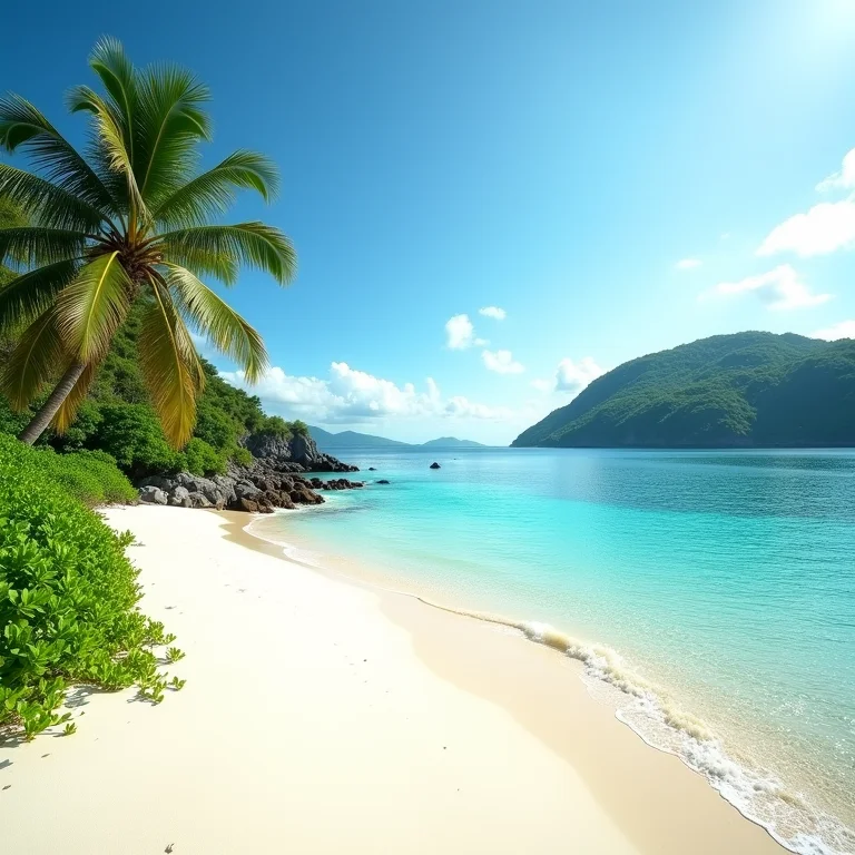 Praia de Lopes Mendes, Ilha Grande, com areia branca e vegetação exuberante