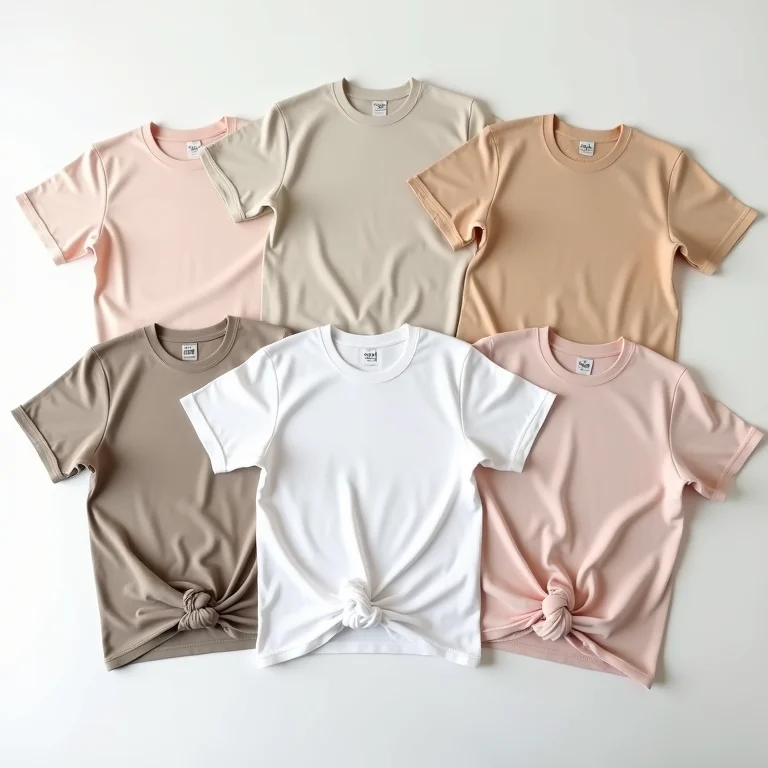 T-shirts com diferentes tipos de nós