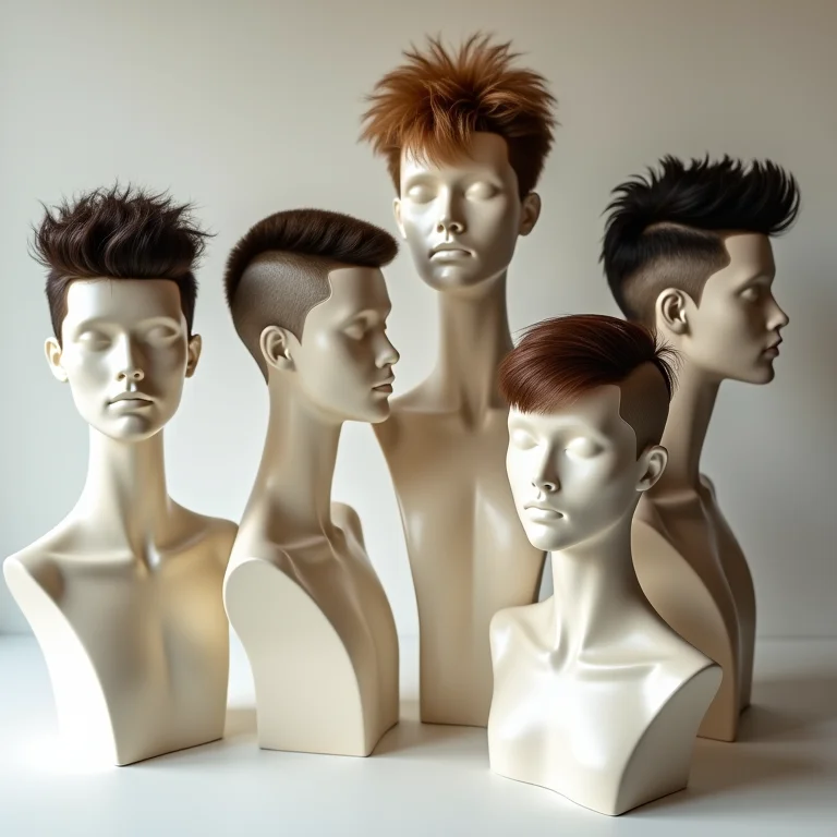 Variedade de cortes undercut