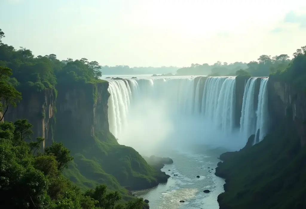 Vista panorâmica das Cataratas do Iguaçu, um dos lugares mais incríveis do Brasil
