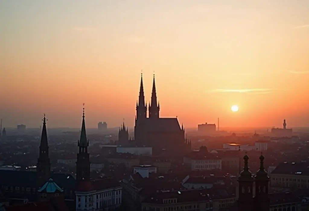 Turismo em Dresden: Evite estes 5 erros que todo turista comete Vista panorâmica de Dresden ao pôr do sol
