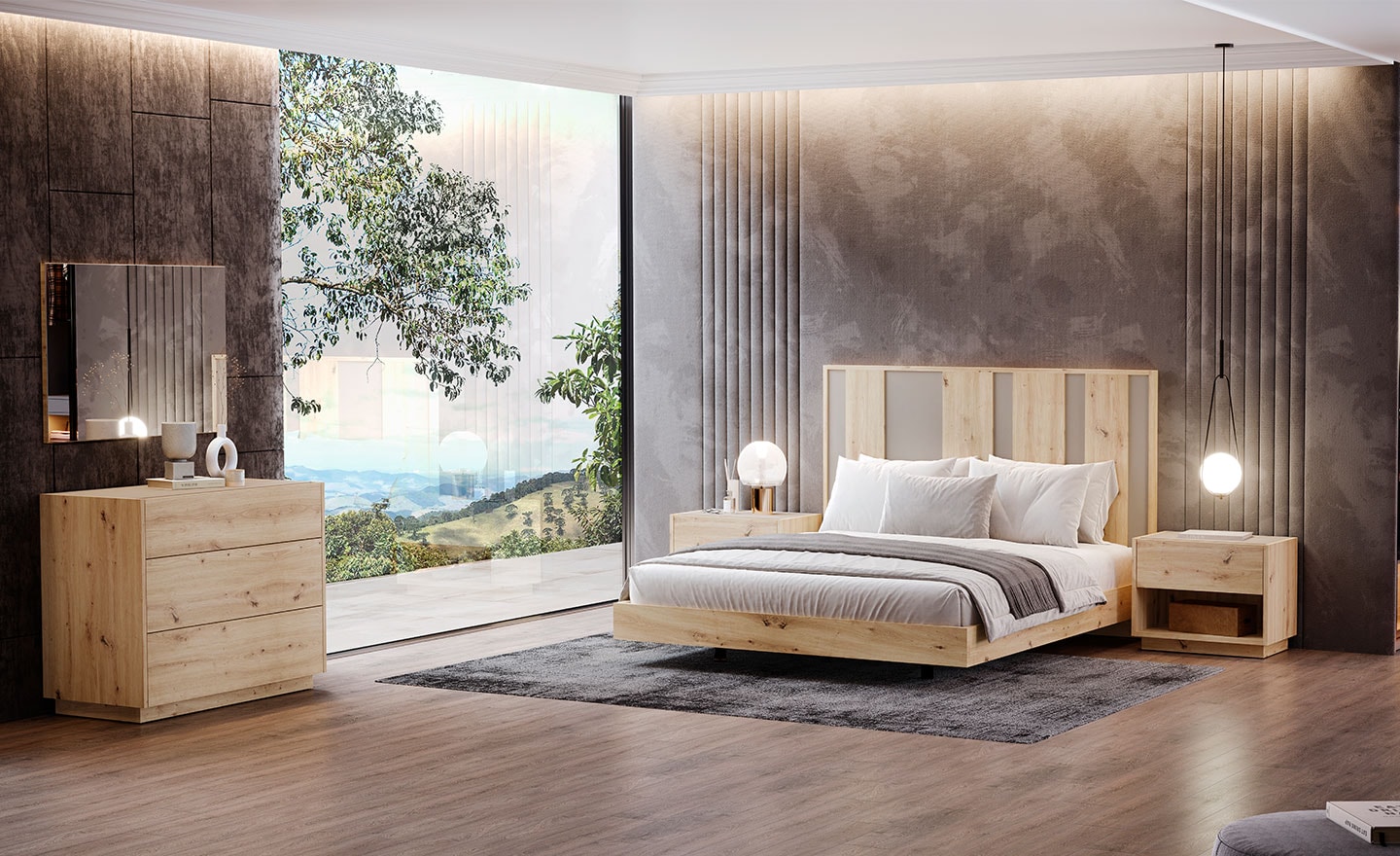 Texturas e Materiais Naturais: Transforme Seu Quarto Moderno em um Refúgio Sensorial