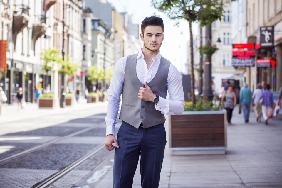 como usar colete masculino social