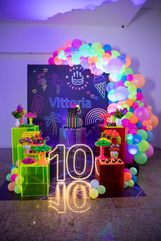 A Onda Fluorescente: A História e o Impacto do Neon nas Festas - inspiração 1