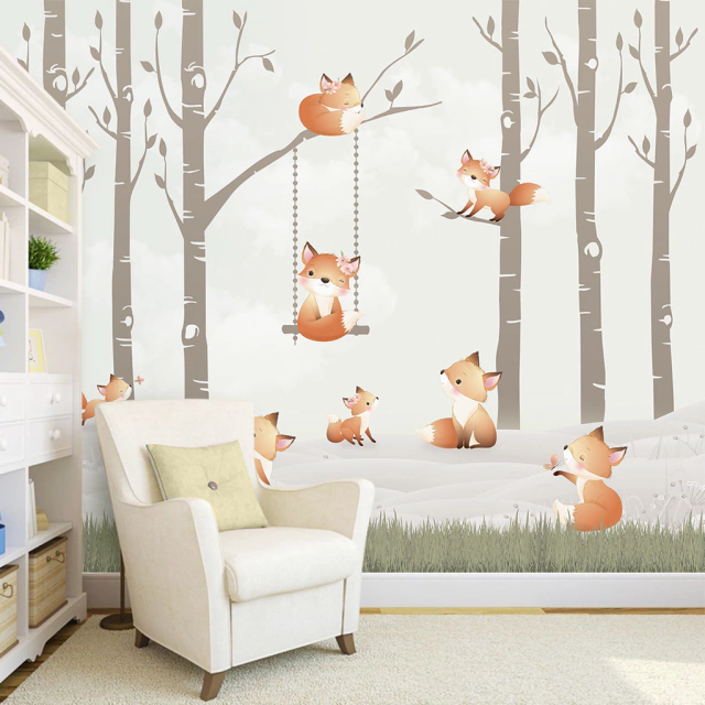 decoração de quarto de bebê raposa