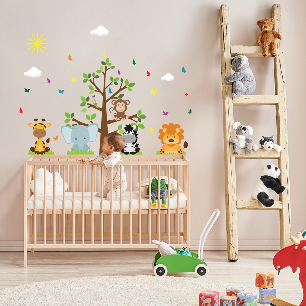decoração de quarto de bebê safári