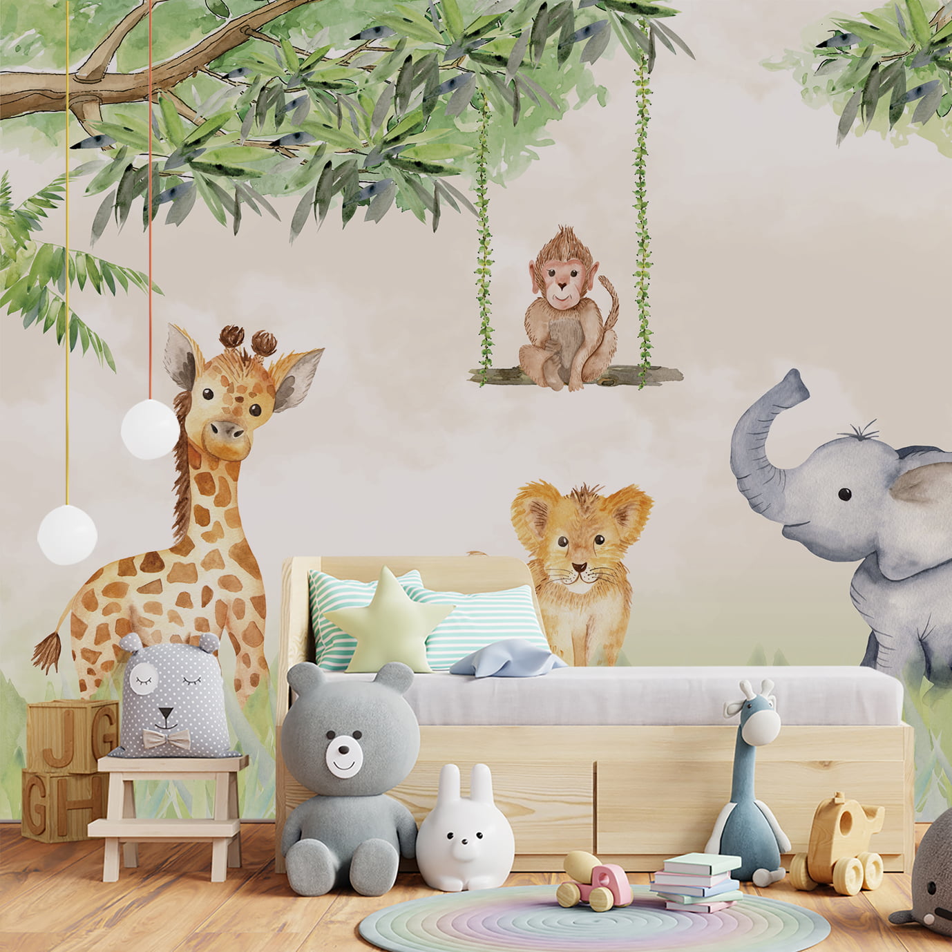 decoração de quarto de bebê safári