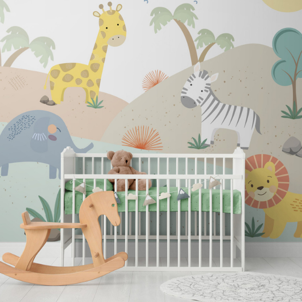 Guia completo de elementos decorativos para o tema safari no quarto do bebê