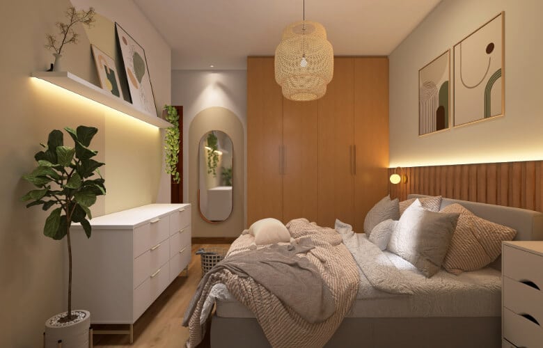 decoração de quarto de casal moderno