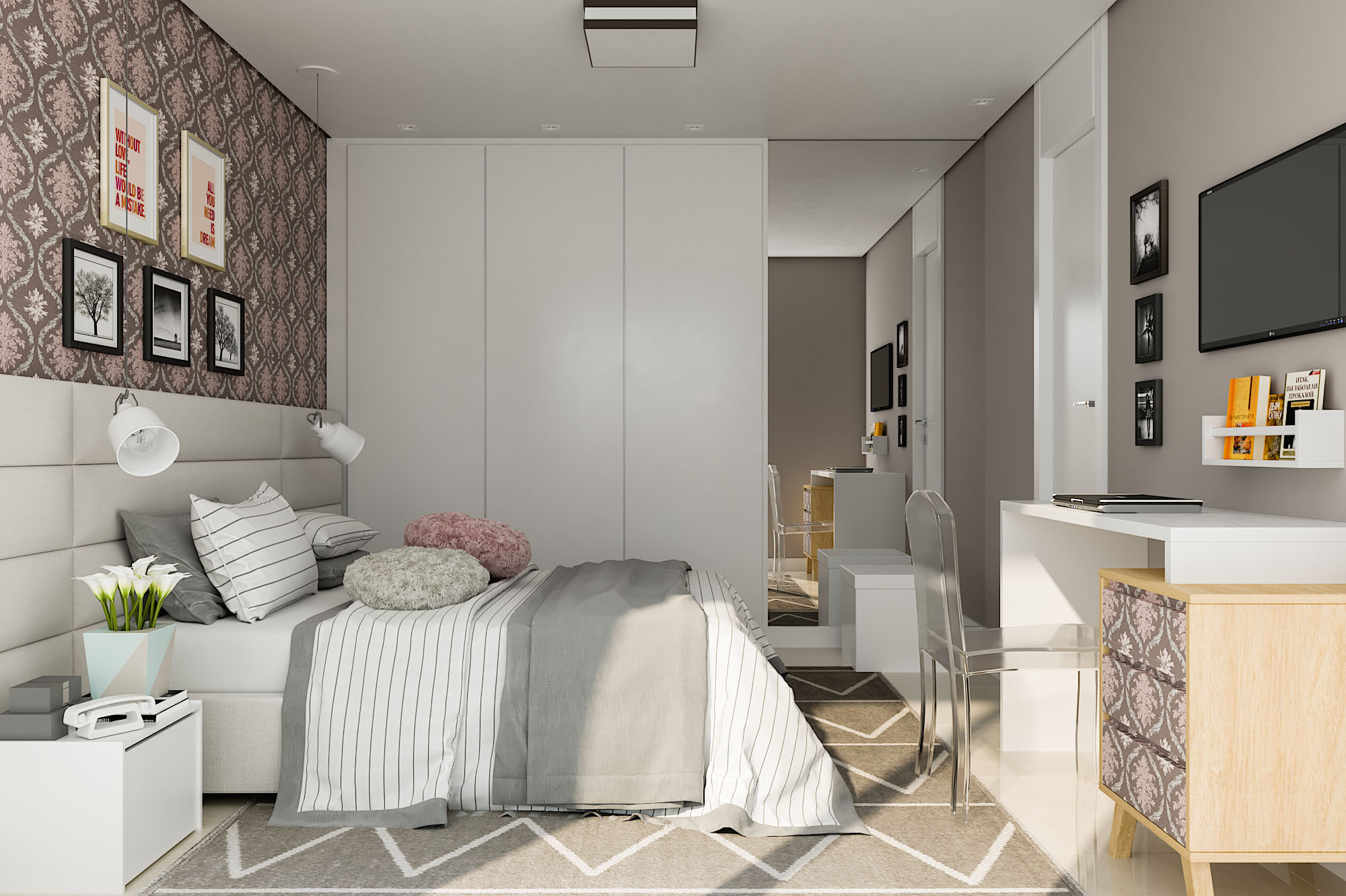 Minimalismo e Conforto: Projetos de Quarto de Casal Planejado Modernos