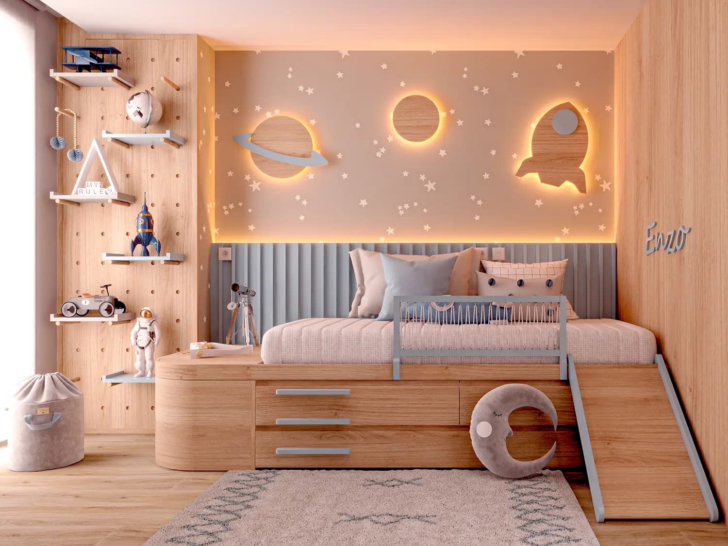 5 Dicas de Iluminação para um Quarto de Astronauta Mágico