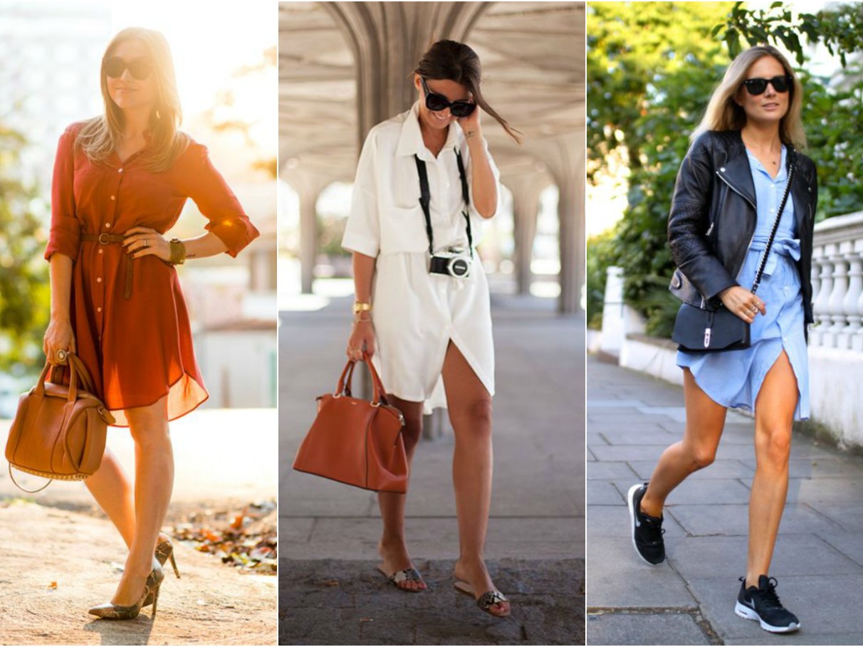 Acessórios que transformam seu vestido chemise: cintos e bolsas