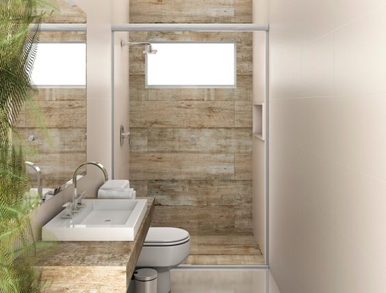 5 Ideias de Design com Porcelanato que Imita Madeira para Banheiros Modernos