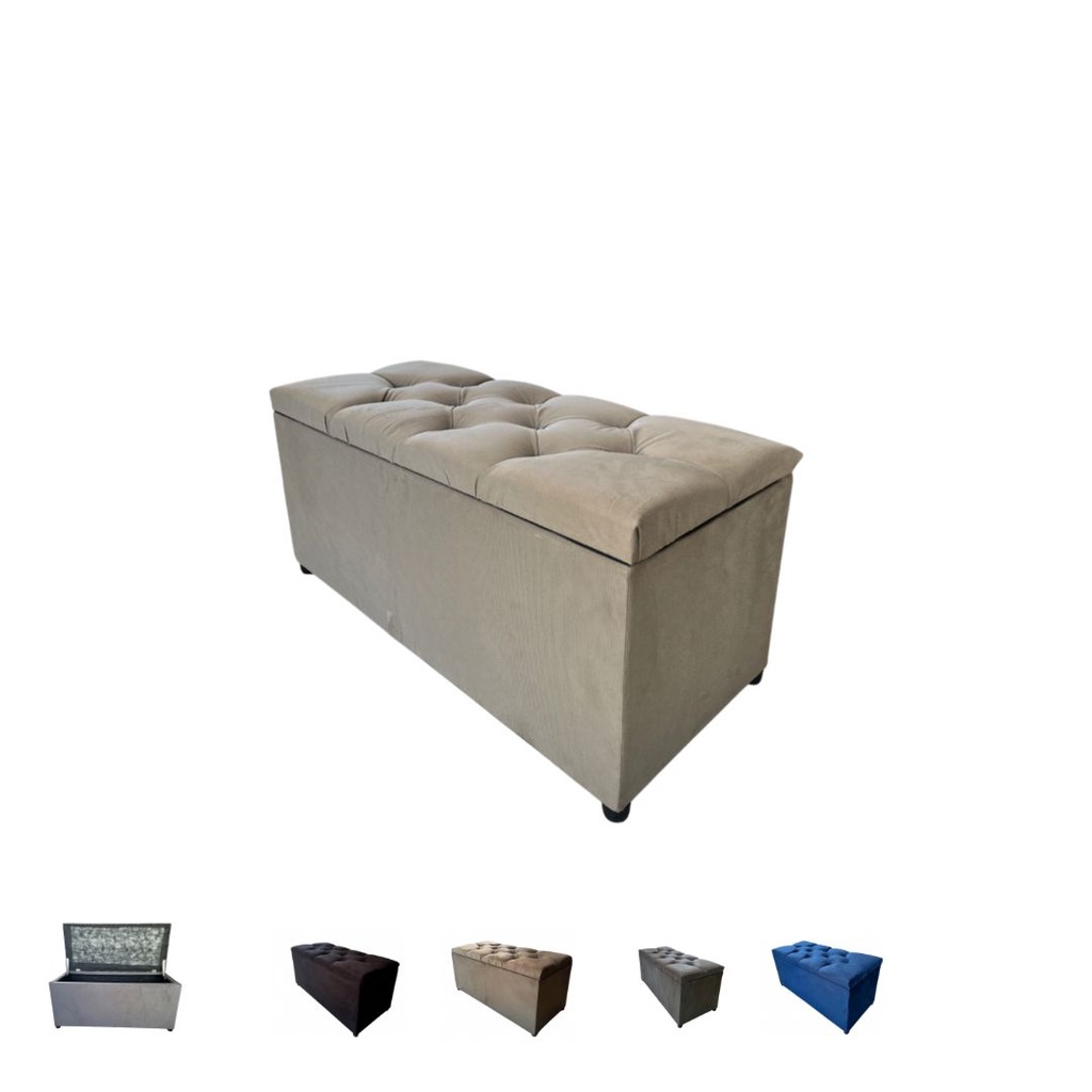 Melhores materiais para baú pé de cama: Suede