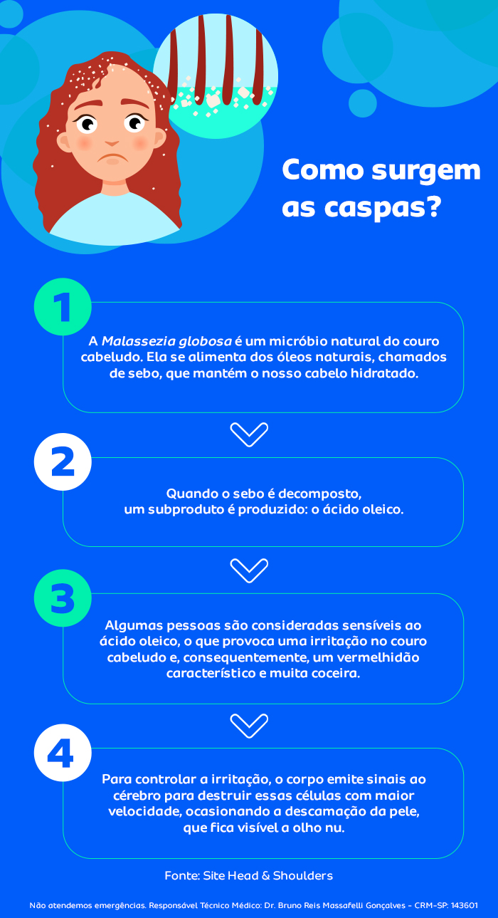 como evitar caspa no cabelo