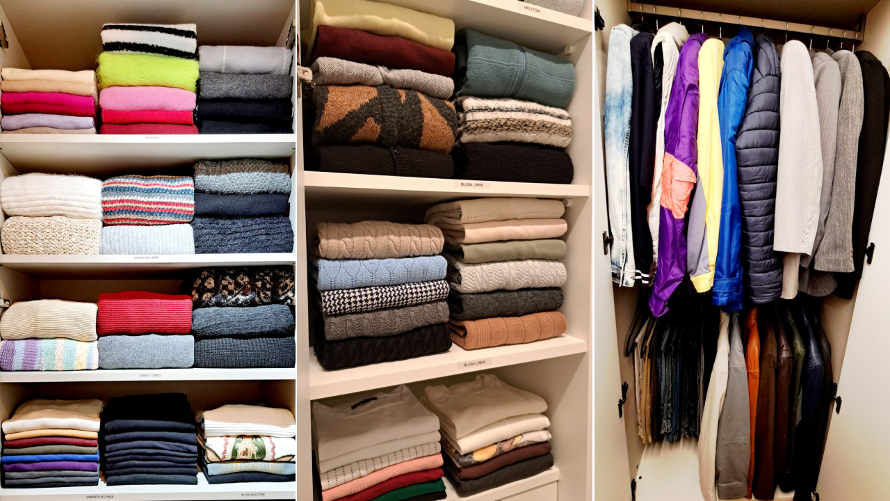 como guardar roupas de inverno