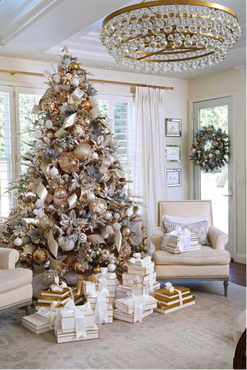 decoração de natal branca