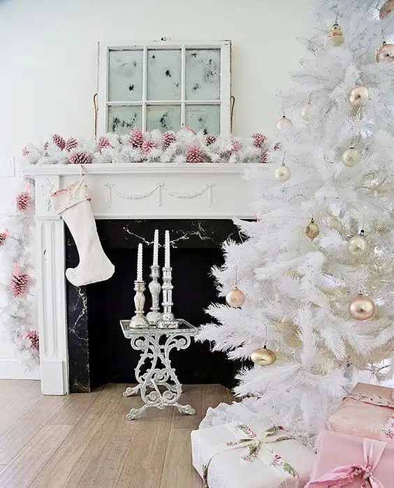 decoração de natal branca