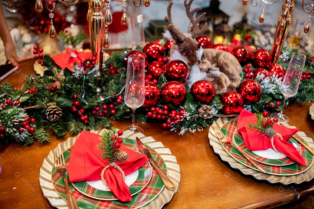 decoração de natal para a ceia