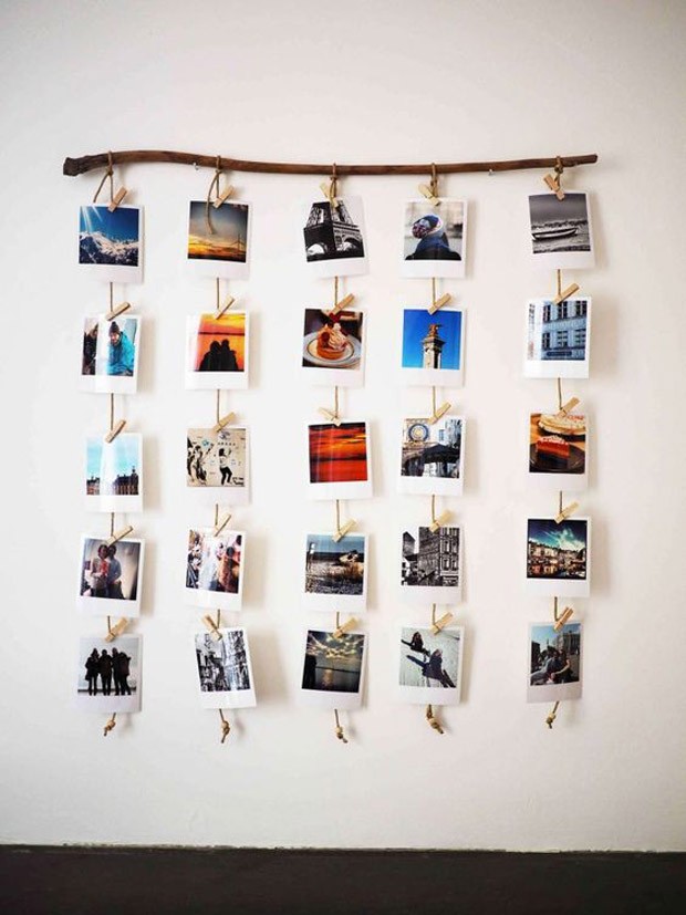 decoração de parede com fotos