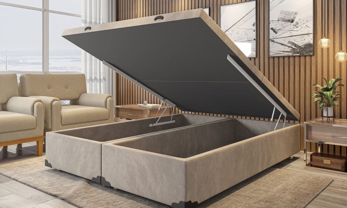decoração de quarto com cama box baú